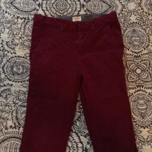 Maroon skinny pants